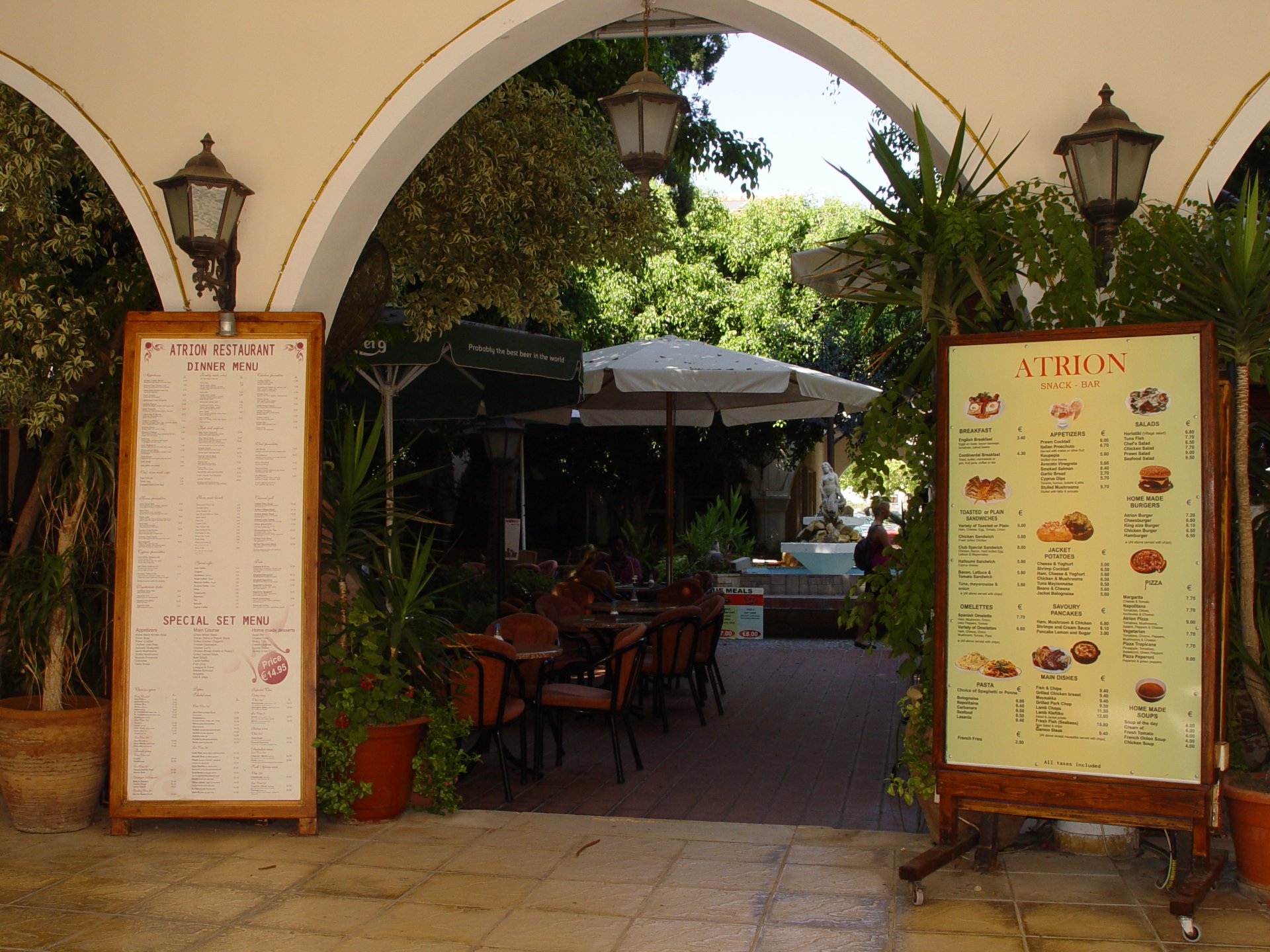Atrion Restaurant Paphos Services